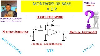 Amplificateur Opérationnel AOP  cours  exercice corrigé 220 [upl. by Nesrac]