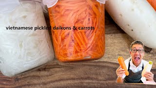 Delicious quick Vietnamese pickled carrots and daikon recipe [upl. by Nollaf]