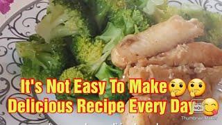 Delicious Healthy Recipe 😋Broccoli 🥦 Salad with Sauteed Butter Fish erlinda60mixvlog [upl. by Nalor]