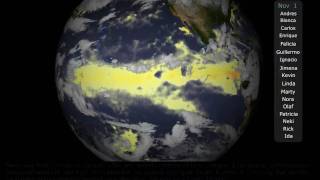 2009 Pacific Hurricane Season Time Lapse 1080p [upl. by Eignat]