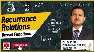 Bessel Functions  Recurrence Relations  Numericals  vkmpoint [upl. by Aneekal]