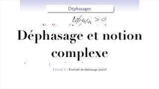 Electrocinétique  régime sinus  2  Déphasage et notation complexe dun signal sinusoïdal [upl. by Hodess]