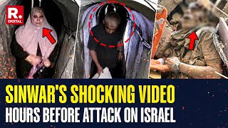 Shocking New Footage Shows Yahya Sinwar in Gaza Tunnels Hours Before Oct 7 Attack on Israel [upl. by Cioffred446]