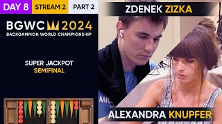 Backgammon World Championship 2024  DAY 8 Stream 2 P2  Super Jackpot Semifinals [upl. by Ammann910]