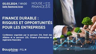 quotFinance durable  risques et opportunités pour les entreprisesquot HoFDays2024 [upl. by Diva733]