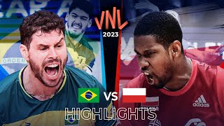 POLAND vs BRAZIL  Highlights  Mens VNL 2023 [upl. by Sneed931]