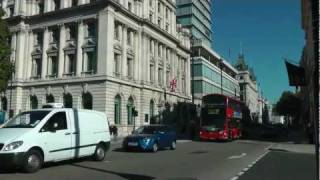 BUSES IN PALL MALL LONDON OCTOBER 2011 [upl. by Deegan]