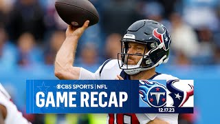 Texans POWER PAST Titans without Stroud Collins in GRITTY OT victory  Game Recap  CBS Sports [upl. by Ailis]