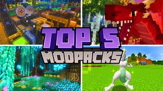 TOP 5 MOST POPULAR MINECRAFT MODPACKS [upl. by Lupien]