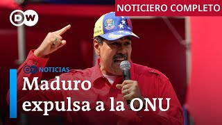 DW Noticias 1502 Venezuela cierra oficina de la ONU y expulsa a su personal Noticiero completo [upl. by Rubbico]