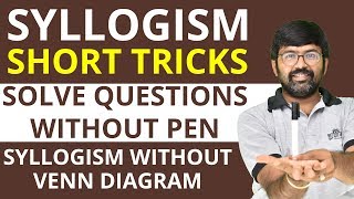 Syllogism Without VENN Diagram  Solve Questions Without Pen  Syllogism Short Tricks [upl. by Akcirahs]