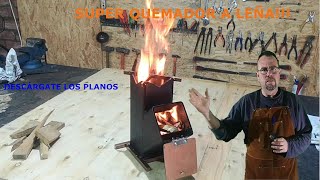 Cómo Hacer un Quemador a LeñaRocket Stove CON PLANOS ✔✔ [upl. by Ahen]