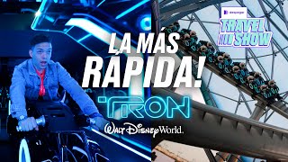 La MONTAÑA RUSA más RÁPIDA de DISNEY TRON LightcycleRun 😱 [upl. by Ainotahs]