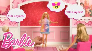 Barbie  100 Layers of Clothes Designed and Worn by Barbie® Crayola™ Color Magic Station™ Doll [upl. by Seem]