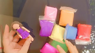 How to make clay doll step by step  clay doll tutorial  clay craft idea [upl. by Ahsenrad749]