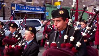 Bagpipes And Drums Parades Pitlochry Highland Perthshire Scotland [upl. by Auos892]