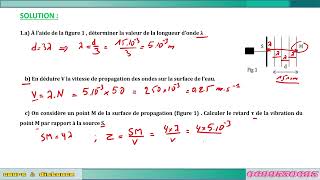 EXERCICE 03  ONDES MECANIQUES PROGRESSIVES PERIODIQUES PC SVT SM [upl. by Magen]