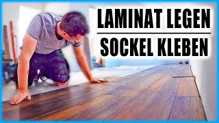 LAMINAT VERLEGEN amp SOCKELLEISTEN ANBRINGEN  Home Build Solution [upl. by Azelea508]