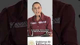 Vamos a dar becas desde preescolar hasta secundaria Claudia Sheinbaum [upl. by Roeser]