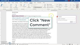 Annotate in Microsoft Word [upl. by Dowski]