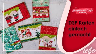 Stampin Up  Tutorial Mit Designerpapier schnelle Karten gestalten🌺 Livestream  Anleitung [upl. by Idou]