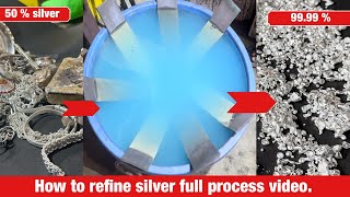 How to refine silver in easy 3 steps  refining silver 2 kg [upl. by Yi]