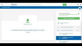 Calculate Client Security Hash Part 3  UiPath Level 3 Exercise [upl. by Eirrak583]