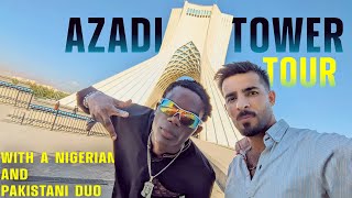 Tehran iconic Azadi tower tour with my Nigerian friend  iran series EP 12 [upl. by Secnirp]