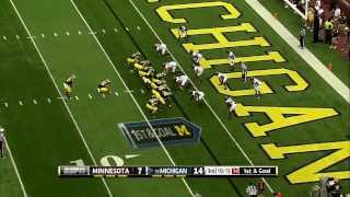 2013 Minnesota at Michigan Football Highlights [upl. by Ezequiel]