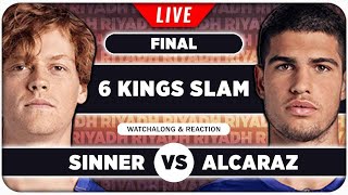 SINNER vs ALCARAZ • Six Kings Slam 2024 Final • LIVE Tennis Watchalong [upl. by Willey]