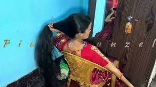 Most Beautiful Long Hair Play For Front Side Gorgeous Black Long Hair Play For Beautiful Girl [upl. by Herzog]