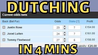 Dutching matched betting arbitrage dutching strategy [upl. by Einned]