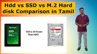 Types of hard disk  Hdd vs SSD vs M 2 Hard disk Comparison in Tamil [upl. by Edurtreg]