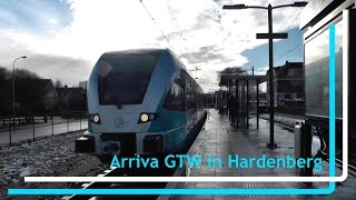 Arriva GTW halteert op station Hardenberg  14 januari 2017 [upl. by Griff84]