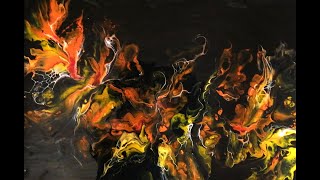 Fire flowers in the night Abstract art [upl. by Willem]