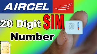 How to know AIRCEL 20 digit SIM Number  ICCID Number  Techno Baaz [upl. by Nedgo]