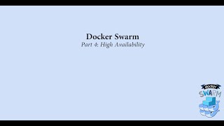 Docker Swarm Part 4 High Availability [upl. by Arymahs]