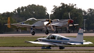 EAA AirVenture 2024  Morning P51D Mustang Takeoffs [upl. by Epuladaugairam]