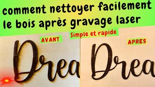 Gravure laser  Comment nettoyer les traces noires [upl. by Anaujal]