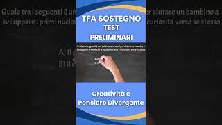 TFA Sostegno Creatività e Pensiero Divergente video 04 shorts [upl. by Whit610]