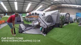 Vango Airhub Hexaway Drive Away Awning 2018 Inflating Video [upl. by Bruner470]