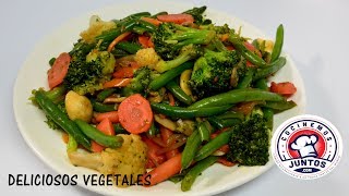 Deliciosos vegetales al vapor y fritos  Estilo Chinos [upl. by Ylrebmek686]