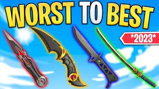 2023 Ranking Every VALORANT KNIFE From Worst to Best Melee [upl. by Tneicniv]