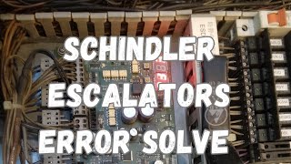 Schindler Escalators control unit how to solve error f2 and E30 E25 E35 [upl. by Spratt515]