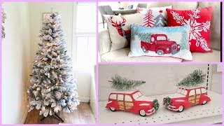 Christmas Home Decor Haul  New Flocked Christmas Tree 🎄 [upl. by Baillieu]