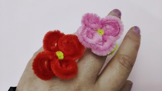 Como hacer flores con limpiapipas Pipecleaner flower diy [upl. by Virnelli]