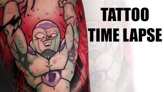 TATTOO TIME LAPSE  Frieza Dragon Ball Anime Tattoo [upl. by Abbate]