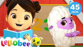 📚 Back To School KARAOKE 📚  BEST OF LELLOBEE  Sing Along With Me  Moonbug Kids Songs [upl. by Nocaed]