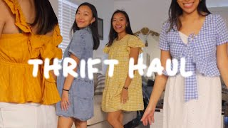 Thrift TryOn Haul  Cottage core and lots of Gingham [upl. by Nymzaj]