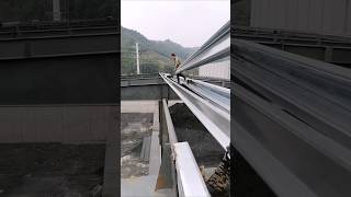 Manual installation process of steel structure roof bars [upl. by Llekram764]